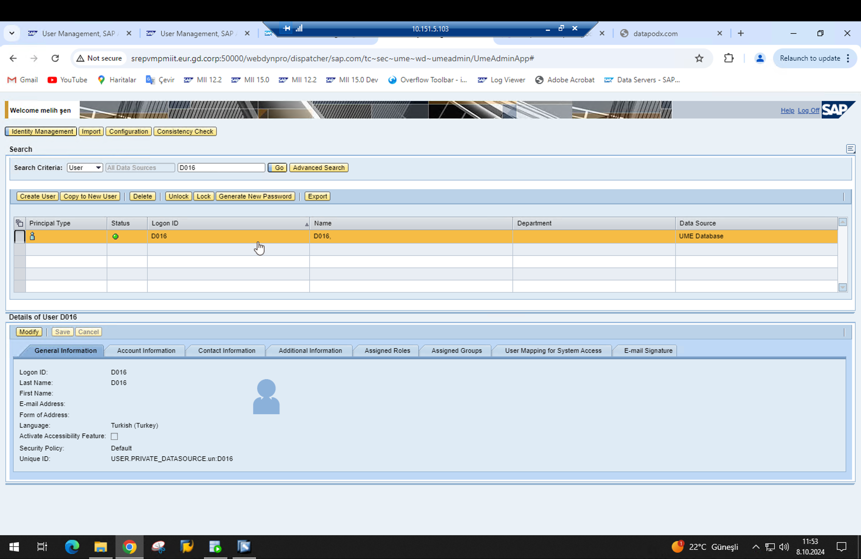 Copy Kullanıcı Ekranı